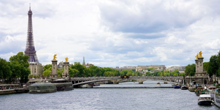 Eiffel Tower and River Seine